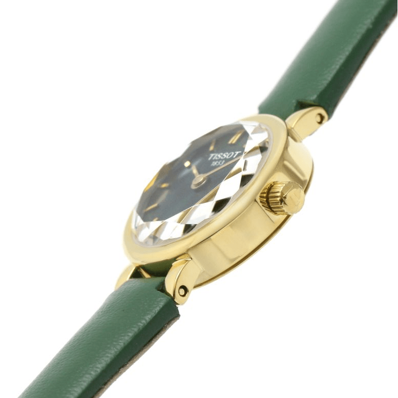 Tissot Lovely Round Green Mother of Pearl Dial Green Leather Strap Watch for Women - T140.009.36.091.00 Buy Now By Tissot