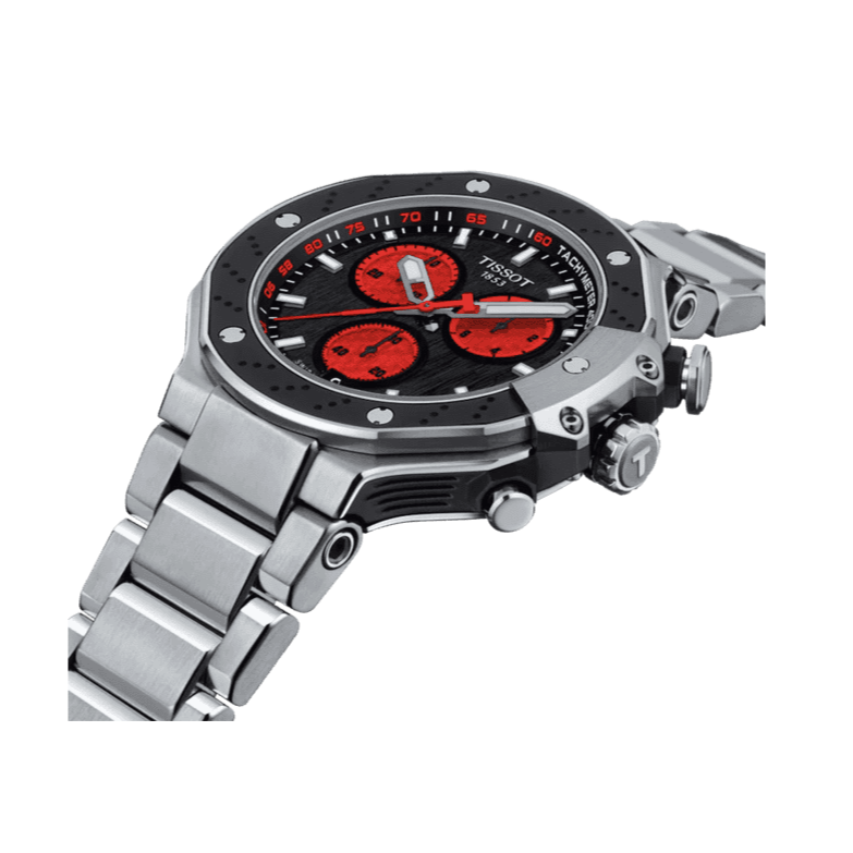 Tissot T Race Marc Marquez Limited Edition Black Dial Silver Steel Strap Watch for Men - T141.417.11.051.00 Buy Now By Tissot