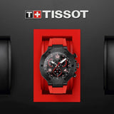 Tissot T Race Chronograph Black Dial Red Rubber Strap Watch For Men - T141.417.37.057.01 Buy Now By Tissot