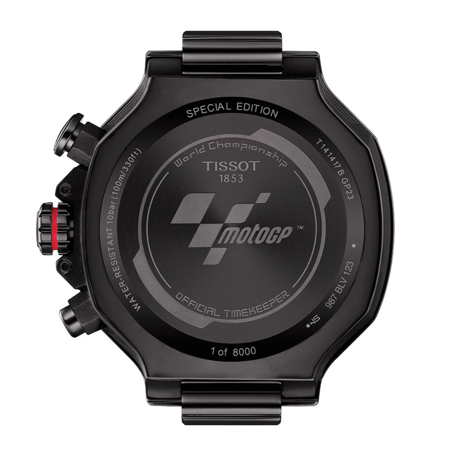 Tissot T Race Chronograph Black Dial Red Rubber Strap Watch For Men - T141.417.37.057.01 Buy Now By Tissot