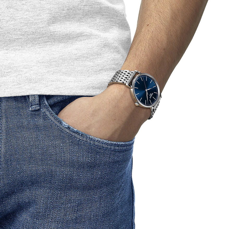 Emporio Armani Kappa Quartz Blue Dial Silver Steel Strap Watch For Men - AR80010 Buy Now By Emporio Armani