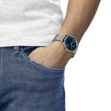 Emporio Armani Kappa Quartz Blue Dial Silver Steel Strap Watch For Men - AR80010 Buy Now By Emporio Armani