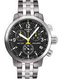 Tissot T Sport PRC200 Chronograph Black Dial Silver Steel Strap Watch for Men - T17.1.586.52 Buy Now By Tissot