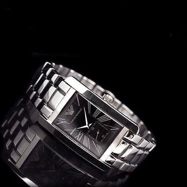 Emporio Armani Classic Black Dial Silver Stainless Steel Watch For Women - AR0157 Buy Now By Emporio Armani