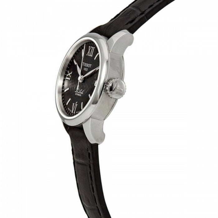 Tissot Le Locle Automatic Lady Black Dial Black Leather Strap Watch for Women - T41.1.123.57 Buy Now By Tissot