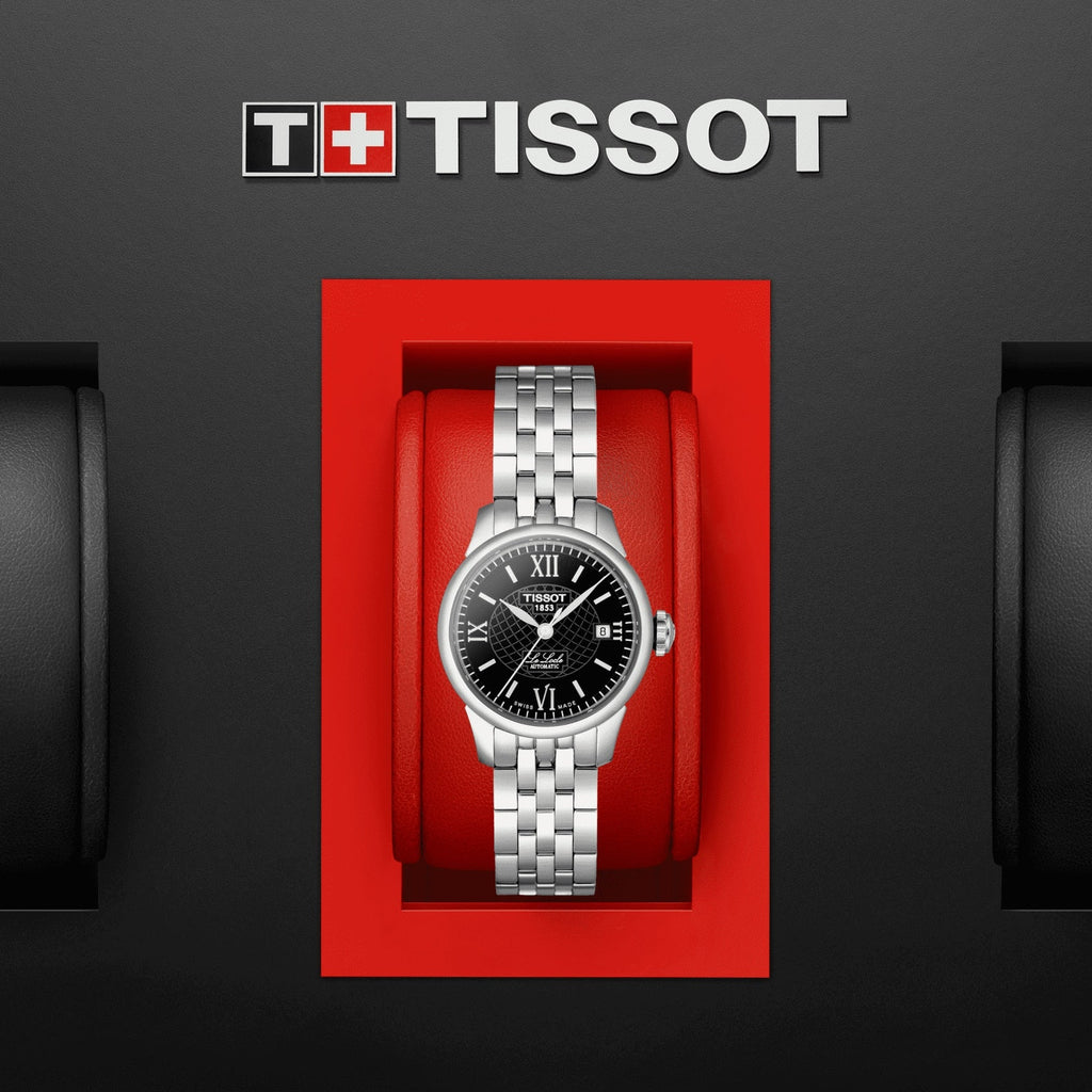 Tissot Le Locle Automatic Small Lady Black Dial Silver Steel Strap Watch For Women - T41.1.183.53 Buy Now By Tissot