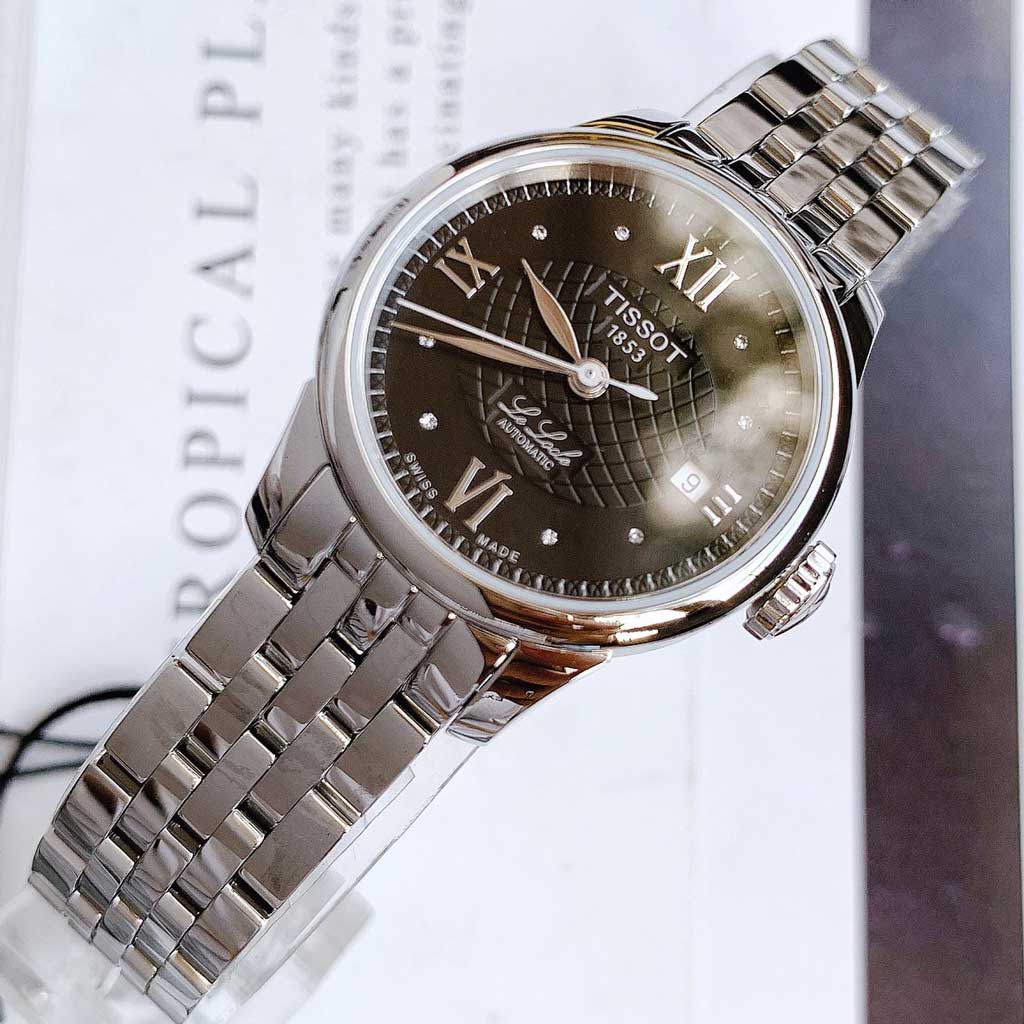 Tissot Le Locle Automatic Lady Black Dial Silver Steel Strap Watch For Women - T41.1.183.56 Buy Now By Tissot