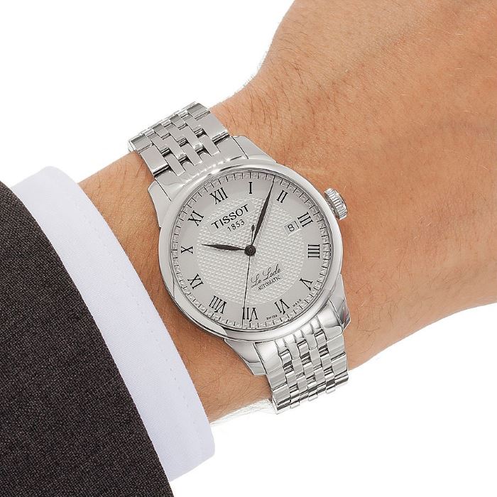 Tissot T Classic Le Locle Automatic White Dial Silver Steel Strap Watch For Men - T41.1.483.33 Buy Now By Tissot