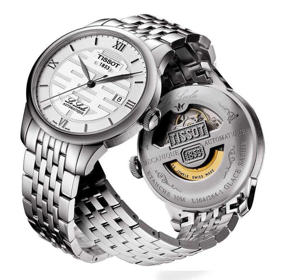 Tissot Le Locle Double Happiness Automatic Silver Dial Silver Steel Strap Watch For Men - T41.1.833.50 Buy Now By Tissot