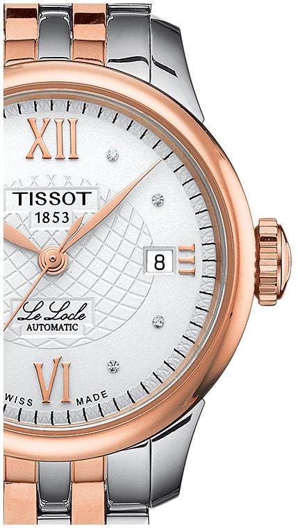 Tissot Le Locle Automatic Lady Silver Dial Two Tone Steel Strap Watch For Women - T41.2.183.16 Buy Now By Tissot