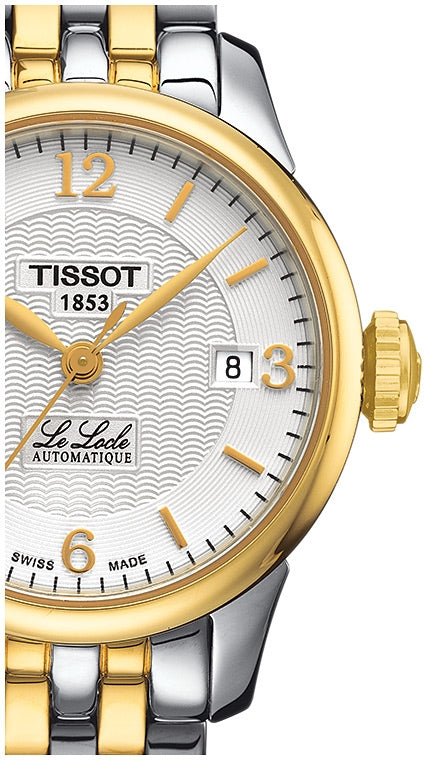 Tissot Le Locle Automatic Small Lady White Dial Two Tone Steel Strap Watch For Women - T41.2.183.34 Buy Now By Tissot