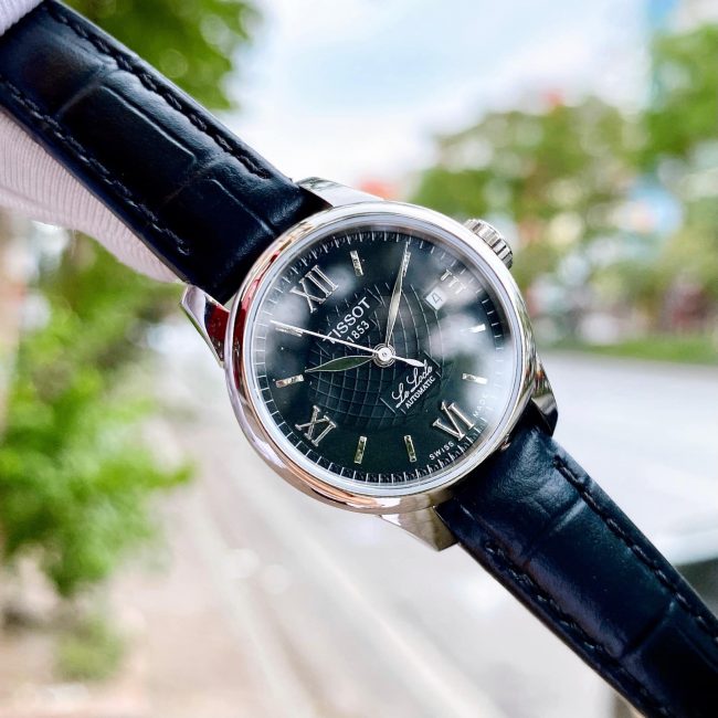 Tissot Le Locle Automatic Lady Black Dial Black Leather Strap Watch for Women - T41.1.123.57 Buy Now By Tissot