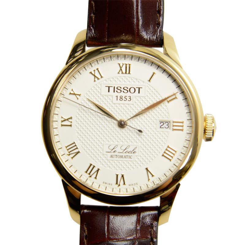Tissot Le Locle Automatic Gold Dial Brown Leather Strap Watch For Men - T41.5.413.73 Buy Now By Tissot