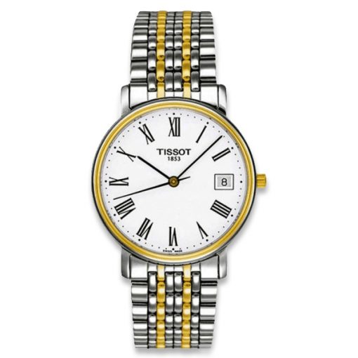Tissot T Classic Desire White Dial Two Tone Watch For Men - T52.2.481.13 Buy Now By Tissot