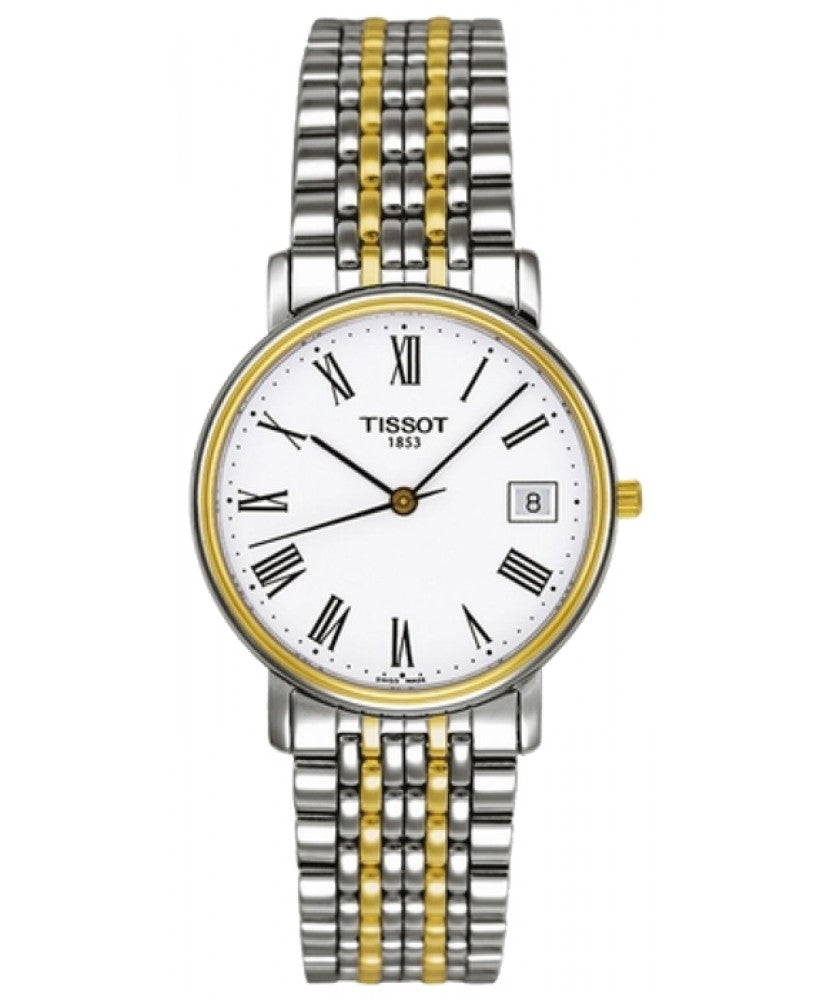 Tissot T Classic Desire White Dial Two Tone Watch For Men - T52.2.481.13 Buy Now By Tissot