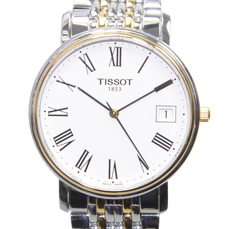 Tissot T Classic Desire White Dial Two Tone Watch For Men - T52.2.481.13 Buy Now By Tissot