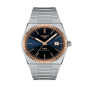 Tissot PRX Powermatic 80 Automatic 18K Gold Blue Dial Silver Steel Strap Watch for Men - T931.407.41.041.00 Buy Now By Tissot
