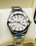 Tag Heuer Aquaracer Calibre 5 Automatic White Dial Silver Steel Strap Watch for Men - WAY2013.BA0927 Buy Now By Tag Heuer