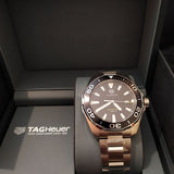 Tag Heuer Aquaracer Quartz Black Dial Silver Steel Strap Watch for Men - WAY101A.BA0746 Buy Now By Tag Heuer