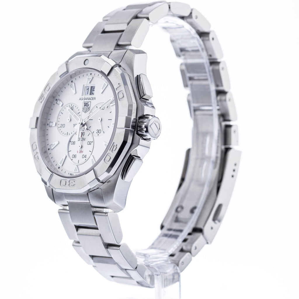 Tag Heuer Aquaracer White Dial Silver Steel Strap Watch for Men - CAY1111.BA0927 Buy Now By Tag Heuer