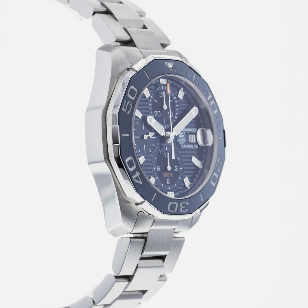 Tag Heuer Aquaracer Calibre 16 43mm Blue Dial Silver Steel Strap Watch for Men - CAY211B.BA0927 Buy Now By Tag Heuer