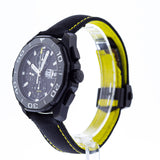 Tag Heuer Aquaracer Chronograph PVD Black Dial Black Nylon Strap Watch for Men - CAY218A.FC6361 Buy Now By Tag Heuer