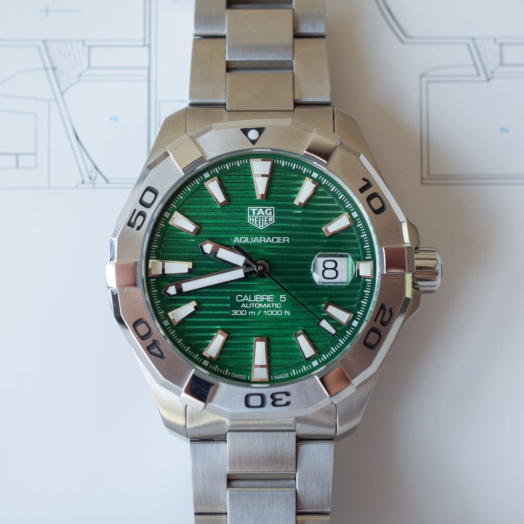 Tag Heuer Aquaracer Green Dial Watch for Men - WAY2015.BA0927