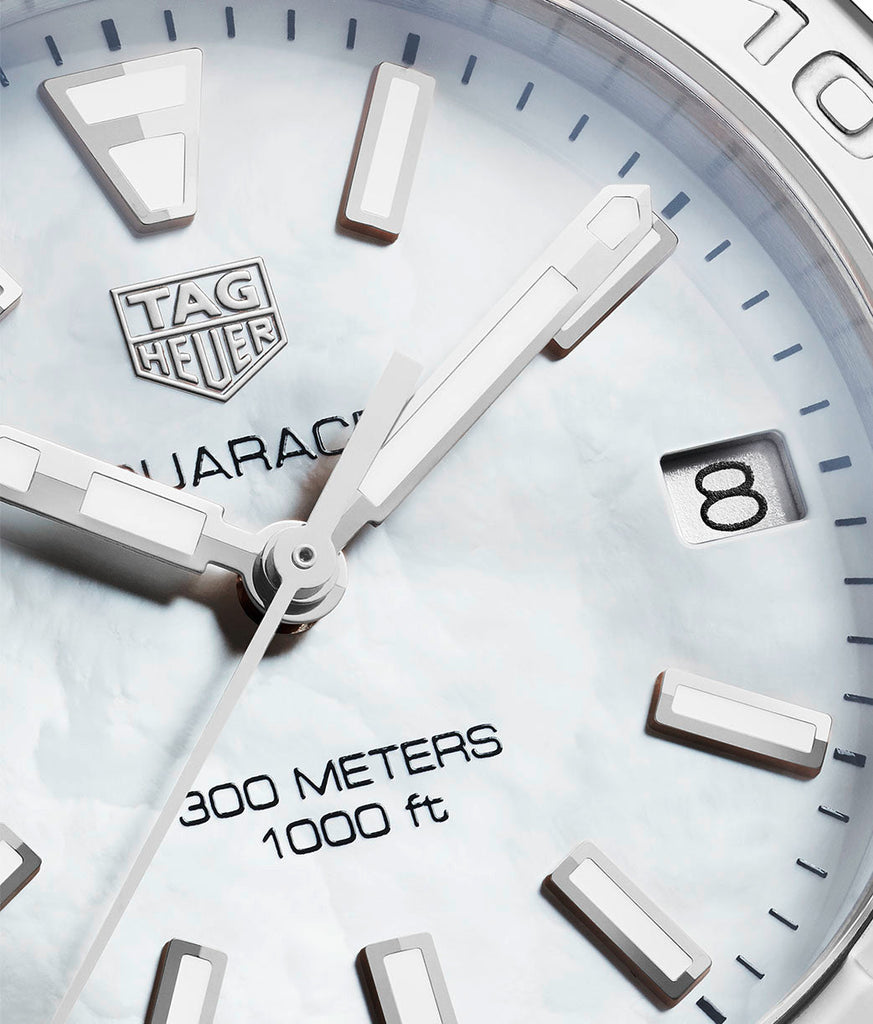 Tag Heuer Aquaracer White Mother of Pearl Dial Silver Steel Strap Watch for Women - WBD1311.BA0740 Buy Now By Tag Heuer