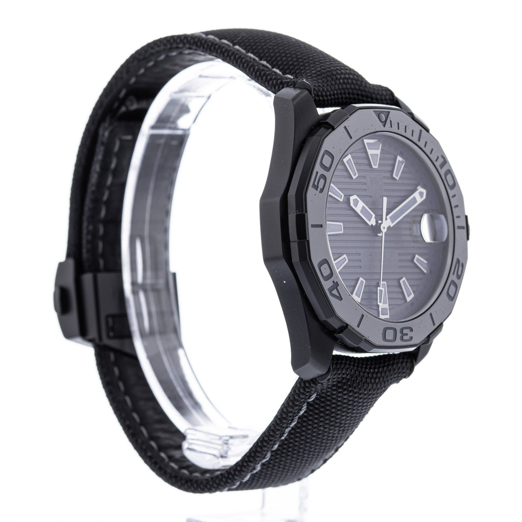 Tag Heuer Aquaracer 300 Swiss Limited Edition Black Dial Black Nylon Strap Watch for Men - WAY218B.FC6364 Buy Now By Tag Heuer