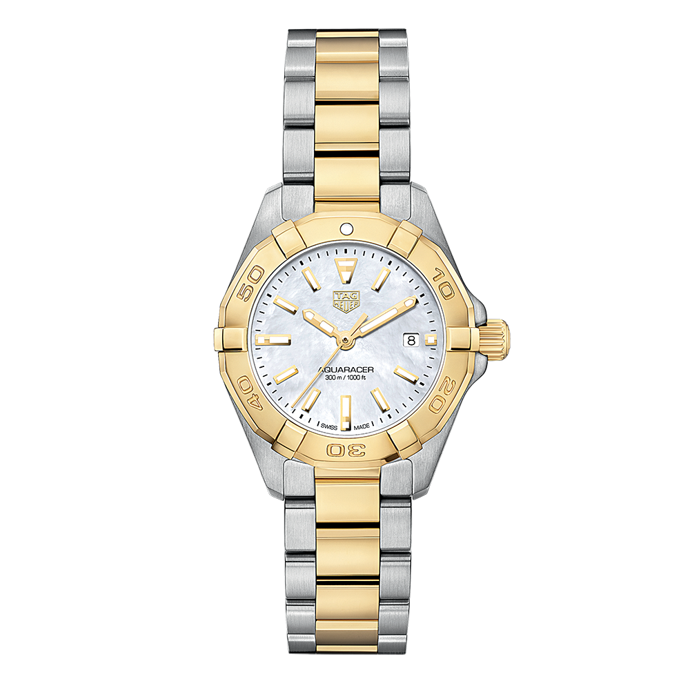 Tag Heuer Aquaracer Mother of Pearl Dial Two Tone Steel Strap Watch for Men - WBD1420.BB0321 Buy Now By Tag Heuer