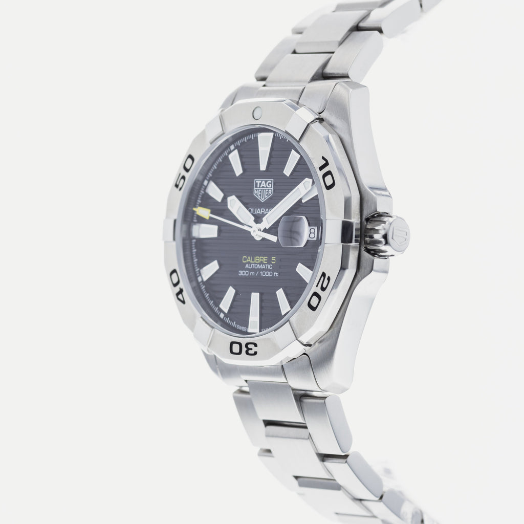 Tag Heuer Aquaracer Automatic Caliber 5 Black Dial Silver Steel Strap Watch for Men - WBD2110.BA0928 Buy Now By Tag Heuer