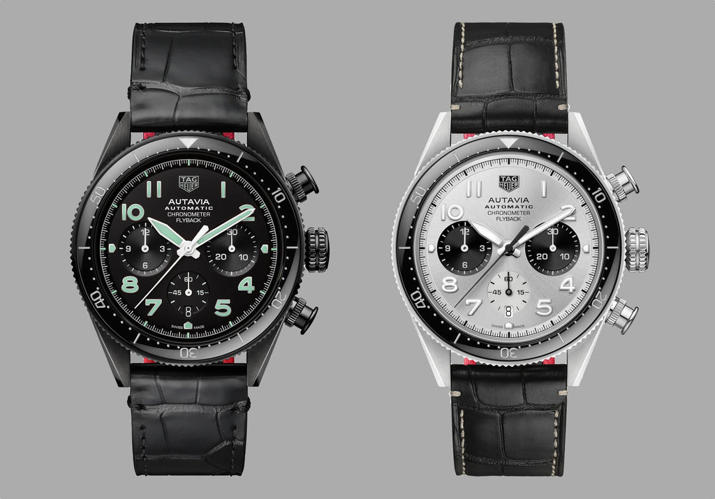 Tag Heuer Autavia Chronometer Flyback Chronograph Black Dial Black Leather Strap Watch for Men - CBE511C.FC8280 Buy Now By Tag Heuer