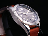 Tag Heuer Autavia Isograph Grey Dial Calfskin Brown Leather Strap Watch for Men - WBE5111.FC8267 Buy Now By Tag Heuer