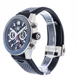 Tag Heuer Carrera Automatic Chronograph Steel & Ceramic Black Dial Black Rubber Strap Watch for Men - CBG2A1Z.FT6157