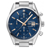Tag Heuer Carrera Automatic Chronograph Blue Dial Silver Steel Strap Watch for Men - CBK2115.BA0715 Buy Now By Tag Heuer