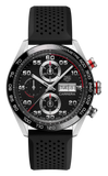 Tag Heuer Carrera Chronograph Black Dial Black Rubber Strap Watch for Men - CBN2A1AA.FT6228 Buy Now By Tag Heuer