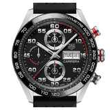 Tag Heuer Carrera Chronograph Black Dial Black Rubber Strap Watch for Men - CBN2A1AA.FT6228 Buy Now By Tag Heuer