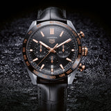 Tag Heuer Carrera Chronograph Black Dial Black Leather Strap Watch for Men - CBN2A5A.FC6481 Buy Now By Tag Heuer