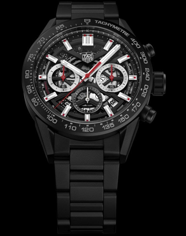 Tag Heuer Carrera Automatic Chronograph Black Dial Black Steel Strap Watch for Men - CBG2090.BH0661 Buy Now By Tag Heuer