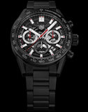 Tag Heuer Carrera Automatic Chronograph Black Dial Black Steel Strap Watch for Men - CBG2090.BH0661 Buy Now By Tag Heuer