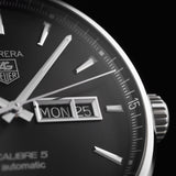 Tag Heuer Carrera Calibre 5 Automatic Black Dial Silver Steel Strap Watch for Men - WAR201A.BA0723 Buy Now By Tag Heuer