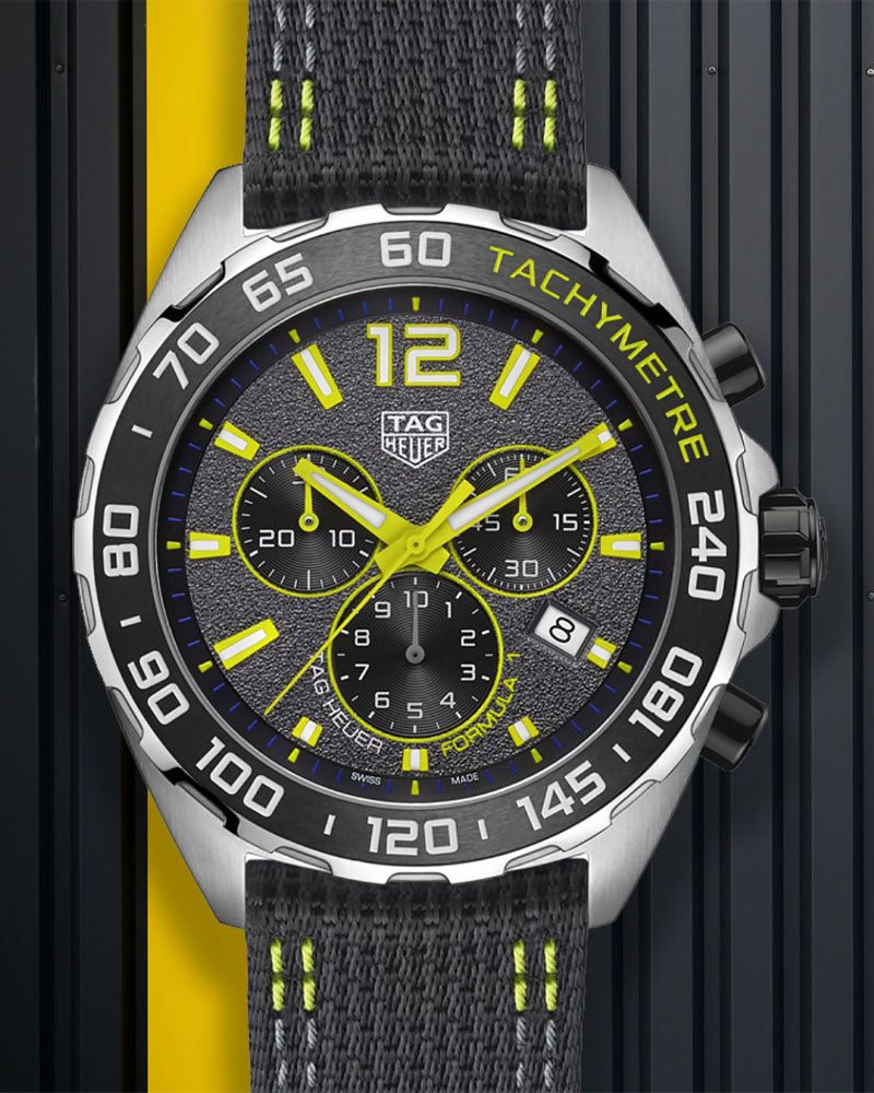 Tag Heuer Formula 1 Chronograph Grey Dial Black Nylon Strap Watch for Men - CAZ101AG.FC8304 Buy Now By Tag Heuer
