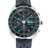 Tag Heuer Formula 1 Calibre 16 Automatic Chronograph Green Dial Black Leather Strap Watch for Men - CAZ2016.FC6473 Buy Now By Tag Heuer