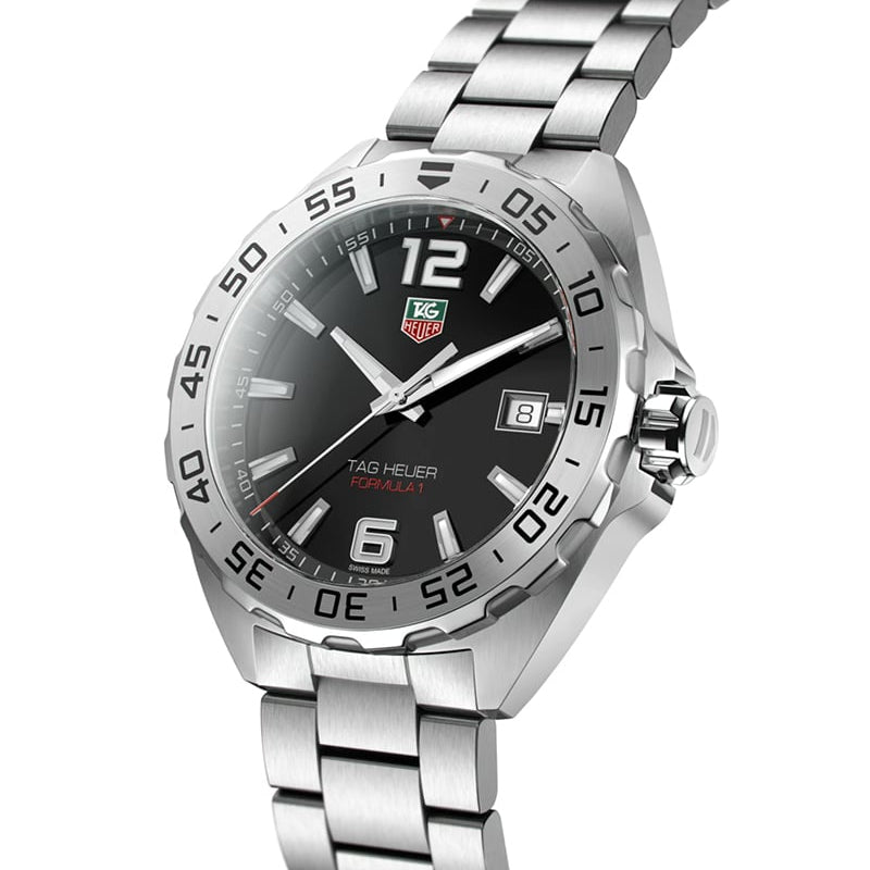 Tag Heuer Formula 1 Black Dial Silver Steel Strap Watch for Men - WAZ1112.BA0875 Buy Now By Tag Heuer