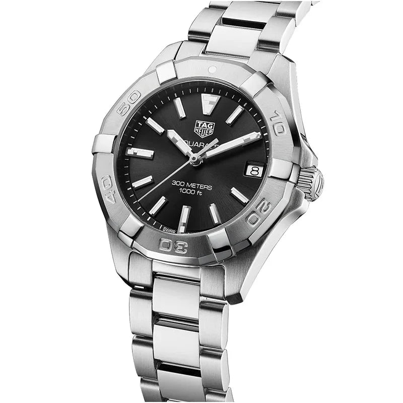 Tag Heuer Aquaracer Black Dial Silver Steel Strap Watch for Women - WBD1310.BA0740 Buy Now By Tag Heuer
