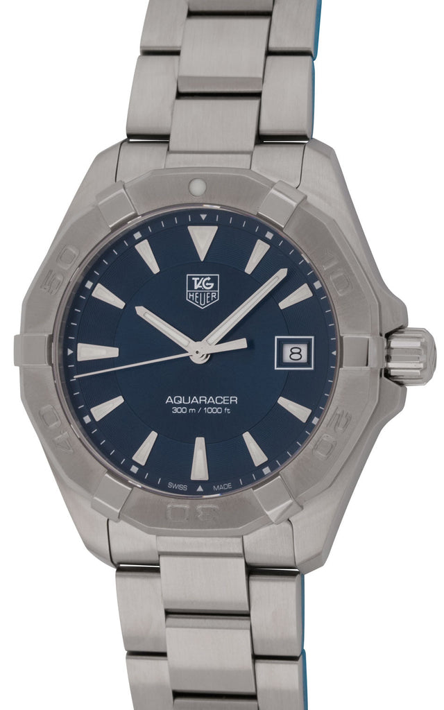 Tag Heuer Aquaracer Quartz Blue Dial Silver Steel Strap Watch for Men - WAY1112.BA0928 Buy Now By Tag Heuer