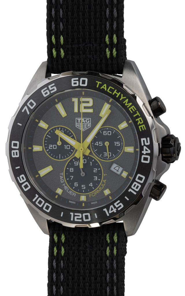 Tag Heuer Formula 1 Chronograph Grey Dial Black Nylon Strap Watch for Men - CAZ101AG.FC8304 Buy Now By Tag Heuer