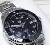 Tag Heuer Aquaracer Quartz Black Dial Silver Steel Strap Watch for Women - WAY131M.BA0748 Buy Now By Tag Heuer