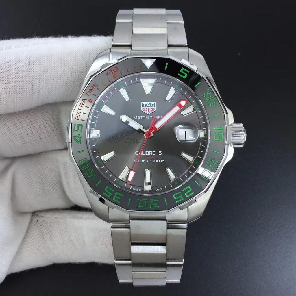 Tag Heuer Calibre 5 Match Timer CSL Edition Automatic Black Dial Silver Steel Strap Watch for Men – WAY201E.BA0927 Buy Now By Tag Heuer