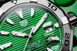 Tag Heuer Aquaracer Calibre 5 Automatic Green Dial Silver Steel Strap Watch for Men - WAY2015.BA0927 Buy Now By Tag Heuer